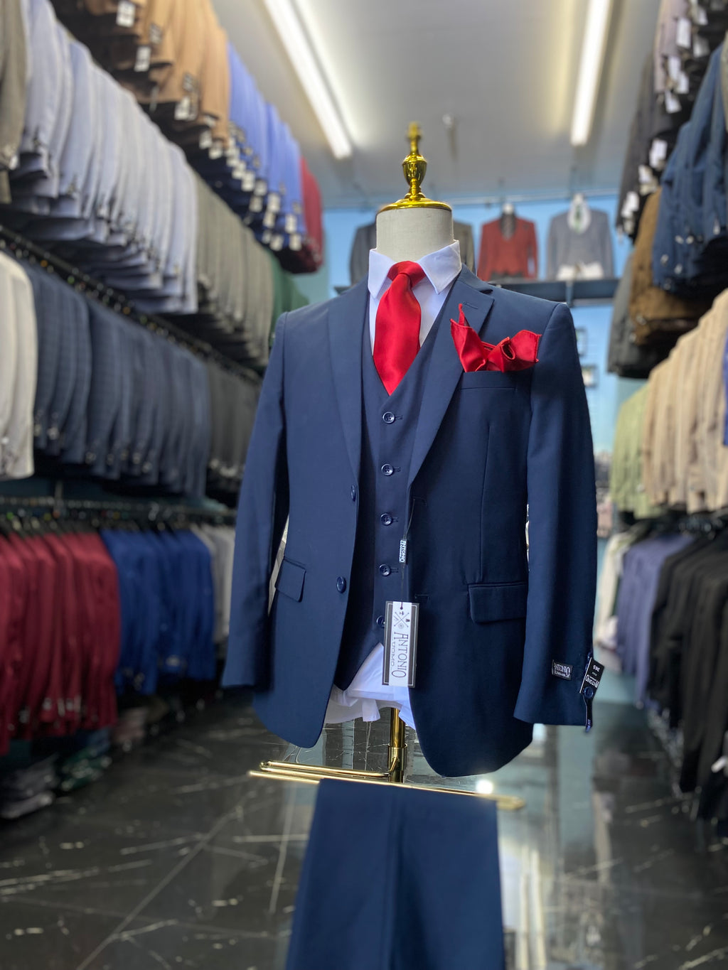 Navy Blue 3pcs Solid