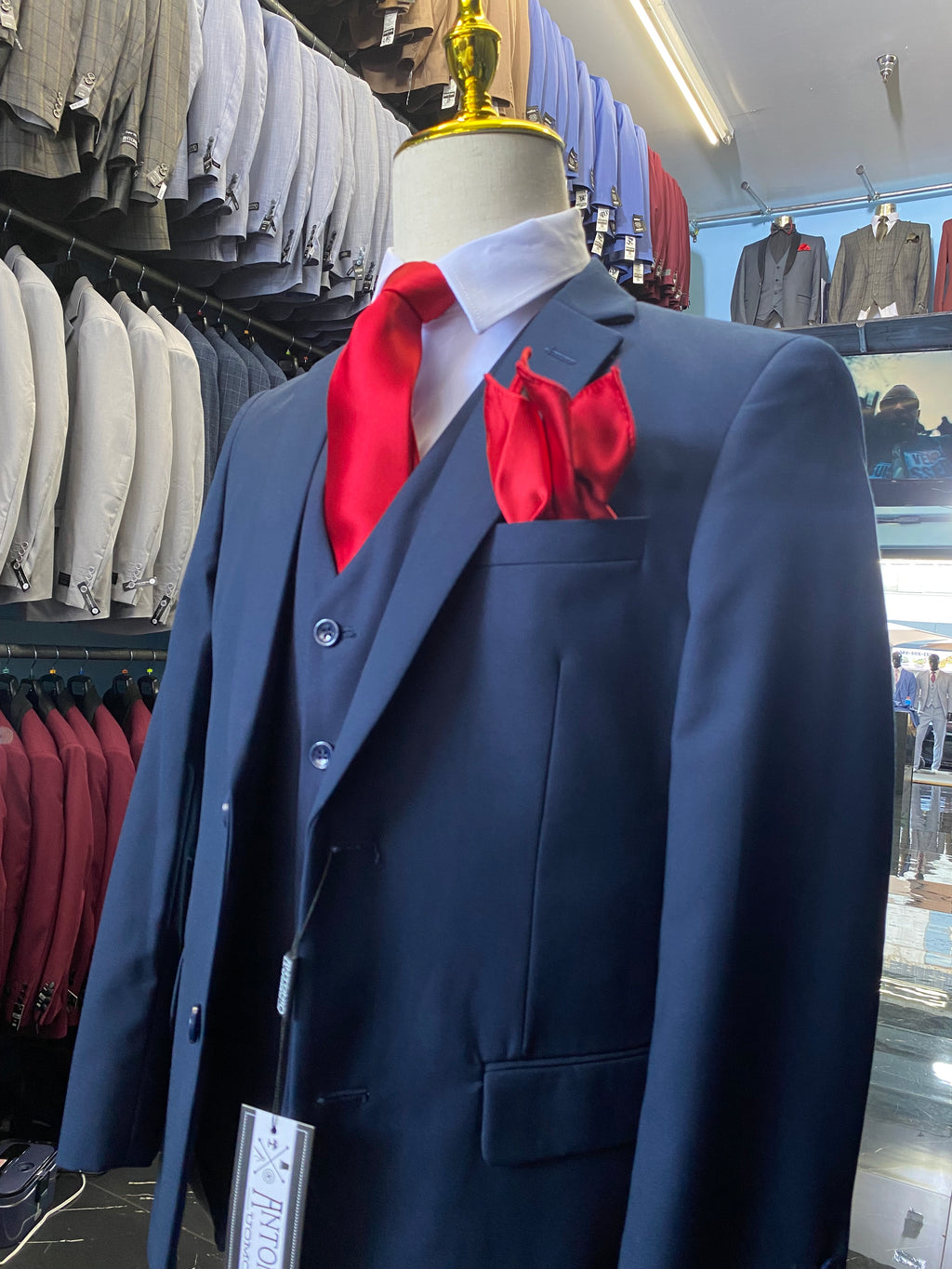 Navy Blue 3pcs Solid